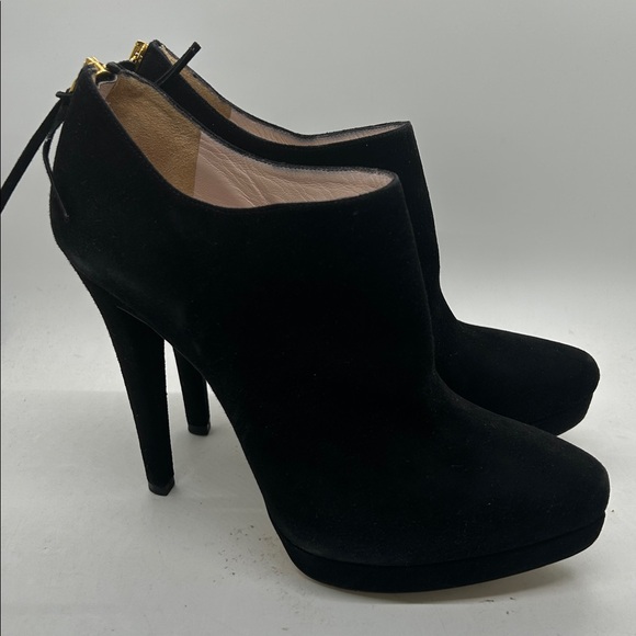 Miu Miu Shoes - Miu Miu Sexy Black Suede Stiletto Heel Ankle Boots Shoes **Size 37.5/US 7.5** 🔥🔥